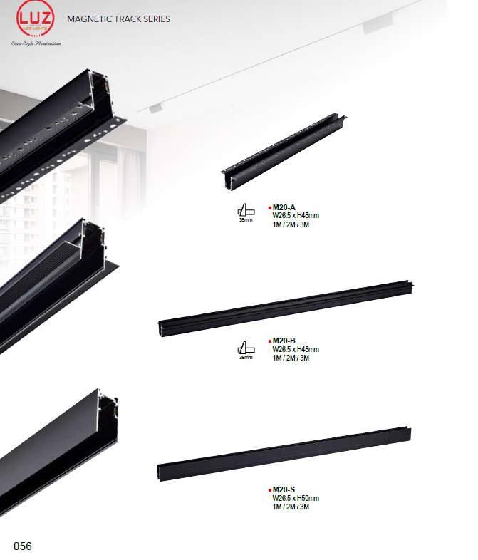 MAGNETIC TRACK FITTING M20